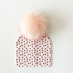 Brand New Baby/toddler toque hat with pompom